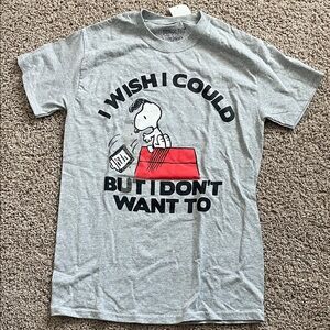 Gray Snoopy Graphic Tee